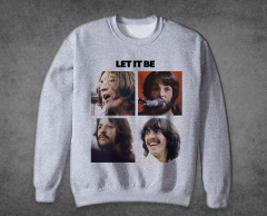 Buzo The Beatles Let It Be Cuello Redondo Gris Melange - comprar online