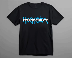 Remera Unisex Negra Hermética Logo Celeste y Blanco - comprar online