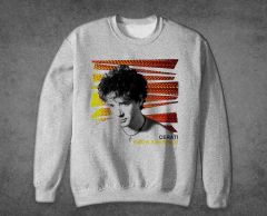 Buzo Gris Melange Cuello Red. Gustavo Cerati Amor Amarillo - comprar online