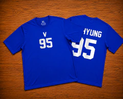 Remera Unisex Taehyung 95 K-Pop Azul Francia