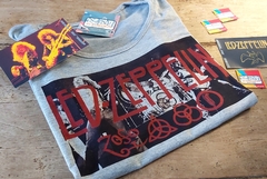 Imagen de Remera Dama Led Zeppelin Afiche Gris