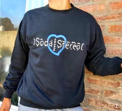 Buzo Negro Soda Stereo Dynamo Logo Cuello Redondo - Beatagonia Store