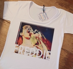 Remera Dama Blanca Freddie Mercury Retrato Queen - comprar online