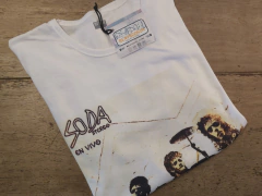 Remera Unisex Blanca Soda Stereo Ruido Blanco - Beatagonia Store