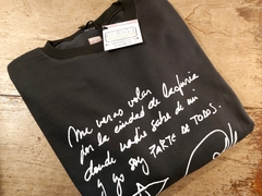 Buzo Negro Ciudad de la Furia Soda Stereo Letra Cuello Redondo - tienda online