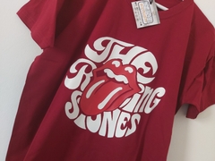 Remera Unisex Rolling Stones Logo con Lengua Bordó - Beatagonia Store