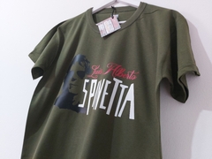 Remera Unisex Luis Alberto Spinetta Verde Oliva en internet
