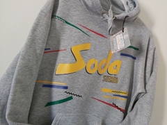 Canguro Frisado Negro Soda Stereo Estética 80's - comprar online