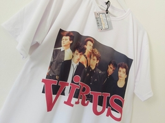Remera Unisex Blanca Virus Banda y Logo - comprar online