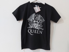 Remera Infantil Queen Logo Banda Black - comprar online