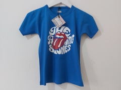 Remera Infantil The Rolling Stones Azul