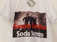 Remera Unisex Blanca Gracias Totales Soda Stereo en internet