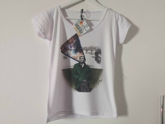 Remera Blanca Dama Julio Cortázar Diseño Original