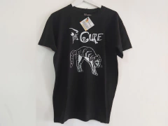 Remera Unisex Negra The Cure Logo & Gato