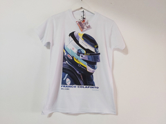 Remera Unisex Franco Colapinto F1 blanca