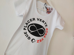 Remera Dama Los Piojos Qué Placer Verte Otra Vez Blanca - tienda online