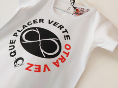 Imagen de Remera Dama Los Piojos Qué Placer Verte Otra Vez Blanca