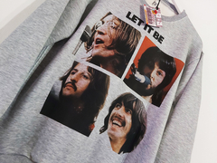 Buzo Cuello Redondo Gris Melange The Beatles Let It Be en internet