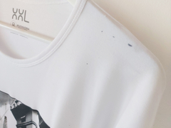 OUTLET - REMERA UNISEX blanca SODA STEREO DOBLE VIDA talle XXL (falla leve) - Beatagonia Store