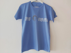 OUTLET - REMERA UNISEX celeste LOS PIOJOS LOGO talle M - comprar online