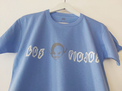 OUTLET - REMERA UNISEX celeste LOS PIOJOS LOGO talle M en internet