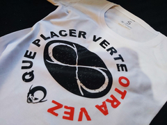 Remera Dama Los Piojos Qué Placer Verte Otra Vez Blanca