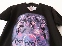 Remera Unisex Airbag Calaveras Violeta - tienda online