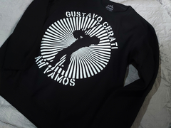 Buzo Negro Cuello Redondo Ahí Vamos Gustavo Cerati Classic en internet