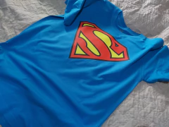 Remera Unisex Azul Superman Logo Clásico - tienda online