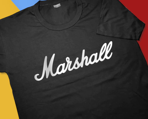 Remera Unisex Marshall Logo Black