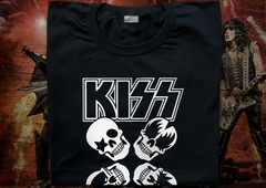 Remera Unisex Kiss Calaveras