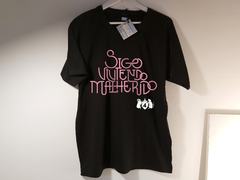 Remera Unisex Negra Cuarteto de Nos Sigo Viviendo Malherido Negra