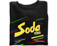 Buzo Negro Cuello Redondo Soda Stereo Estética '80s - Beatagonia Store