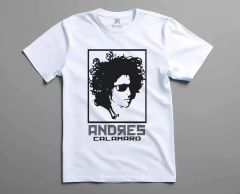Remera Unisex Andrés Calamaro Stencil Blanca - comprar online