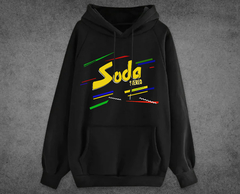 Canguro Frisado Negro Soda Stereo Estética 80's - comprar online