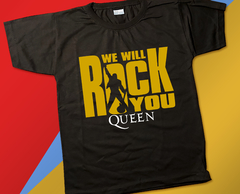 Remera Infantil Queen We Will Rock You Black