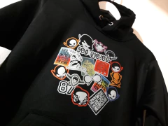 OUTLET - CANGURO NEGRO Los Piojos Collage Logos INFANTIL T 12 (ver detalle) - Beatagonia Store