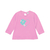 Remera bb nena c/estampa "corazón" c/glitter