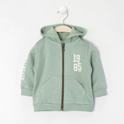 Campera bebé varón frisa con estampa frente y manga "adventurer" - comprar online