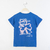 Remera jr nena manga corta oversize con estampa "graffiti"