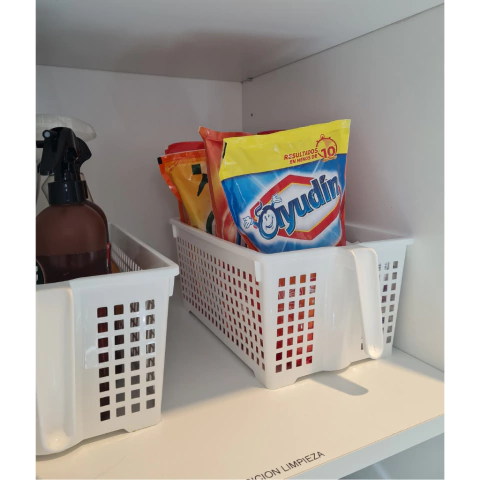 Canasto organizador con manjia CLEA grande