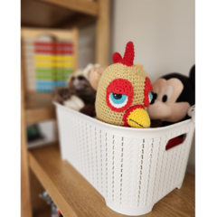 Contenedor organizador ratan chico blanco - comprar online