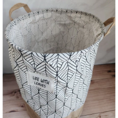 Cesto para ropa o juguetes hojas geometricas - comprar online