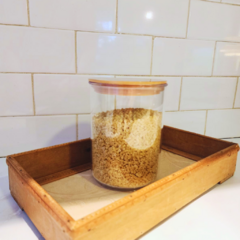 Frasco hermetico acrilico Nimes con tapa bambu medium - Organize It Argentina