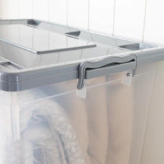 Caja Transparente 75 litros con ruedas Belgica en internet