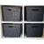Contenedor organizador ratán mediano negro con tapa - comprar online