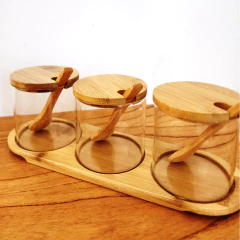 Trio de bambu para desayuno en internet