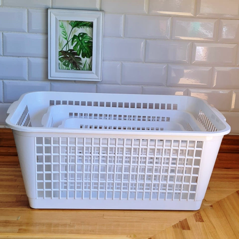 Trio de canastos calados