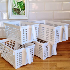 4 Contenedores organizadores con manija grandes CLEA