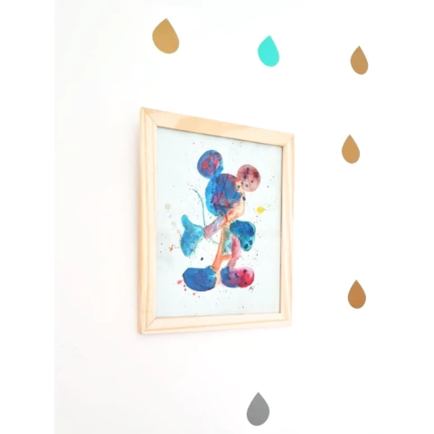 Cuadro Intanfil con marco de madera Mickey 4